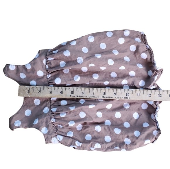 Carter's Brown Baby Romper with Polka Dots. 6M - Picture 9 of 9